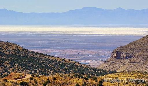 White Sands From Afar_32120.jpg - On the road to Alamogordo from CloudcroftPhotographed from the Sacramento Mountains about 25 miles east of White Sands National Monument, New Mexico USA.